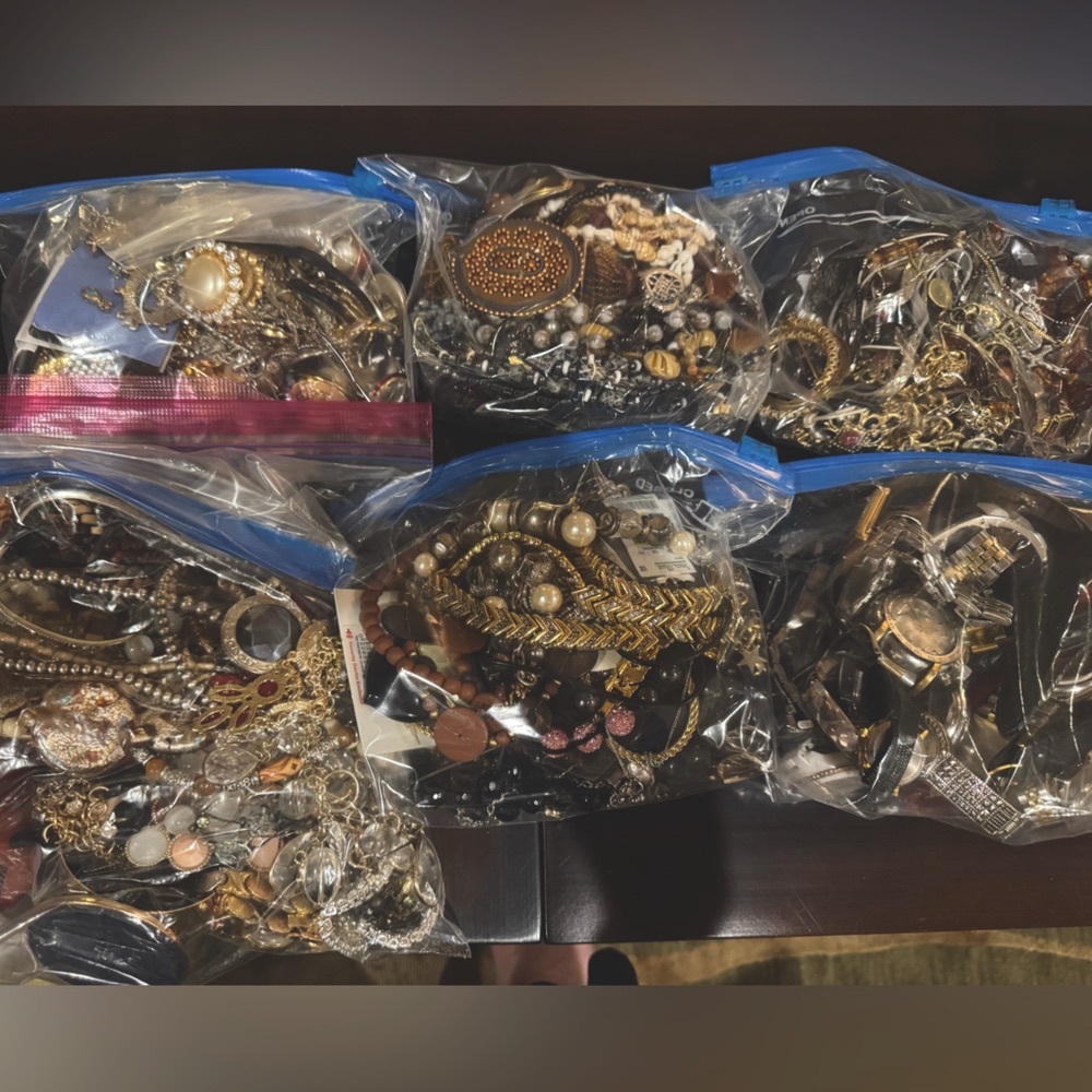 Huge Bundle Vintage Jewelry Mystery Grab Bag - Estate Jewelry Lot Surprise Box